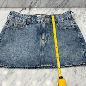 Pacsun mini skirt, denim, jean, 12” low rise. Still in stores. Girls outgrew.